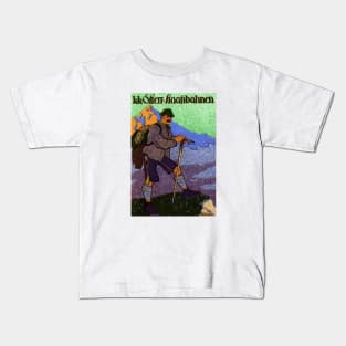 1910 Austrian Mountain Climbing Kids T-Shirt